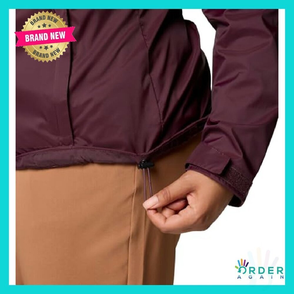 Packable Rain Jacket Lightweight Waterproof Hooded Classic Outdoor Travel Wear - Picture 7 of 7